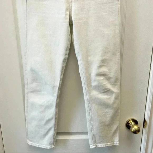 Gap Cheeky Straight Leg Jeans High  Rise Ankle Cropped Denim Off White Size 25 - Picture 7 of 16